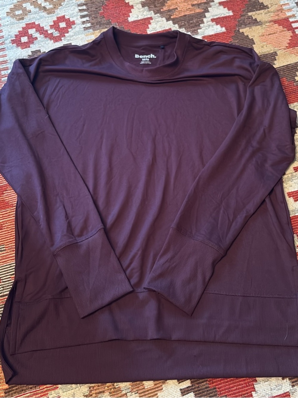 Bench women’s Long-Sleeve Crew Neck Shirt — Plum